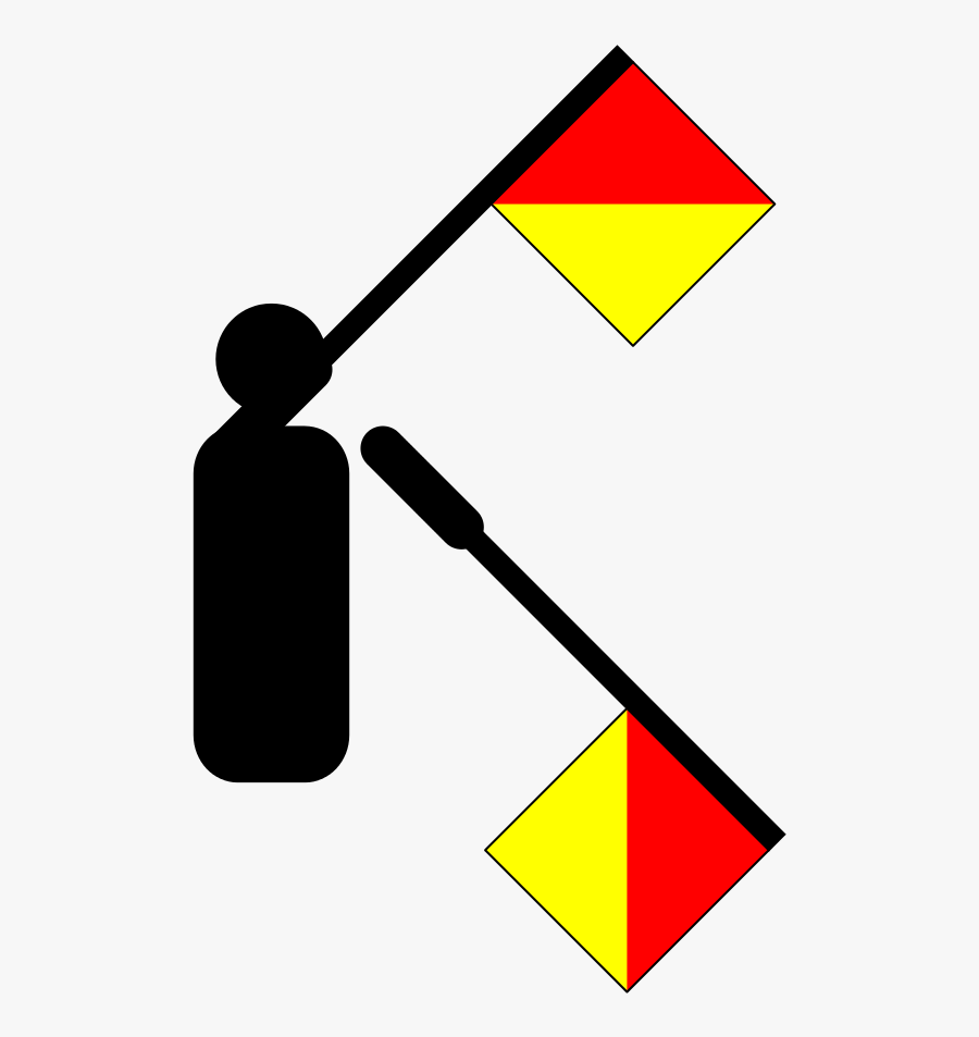 Semaphore Flag Letter G, Transparent Clipart