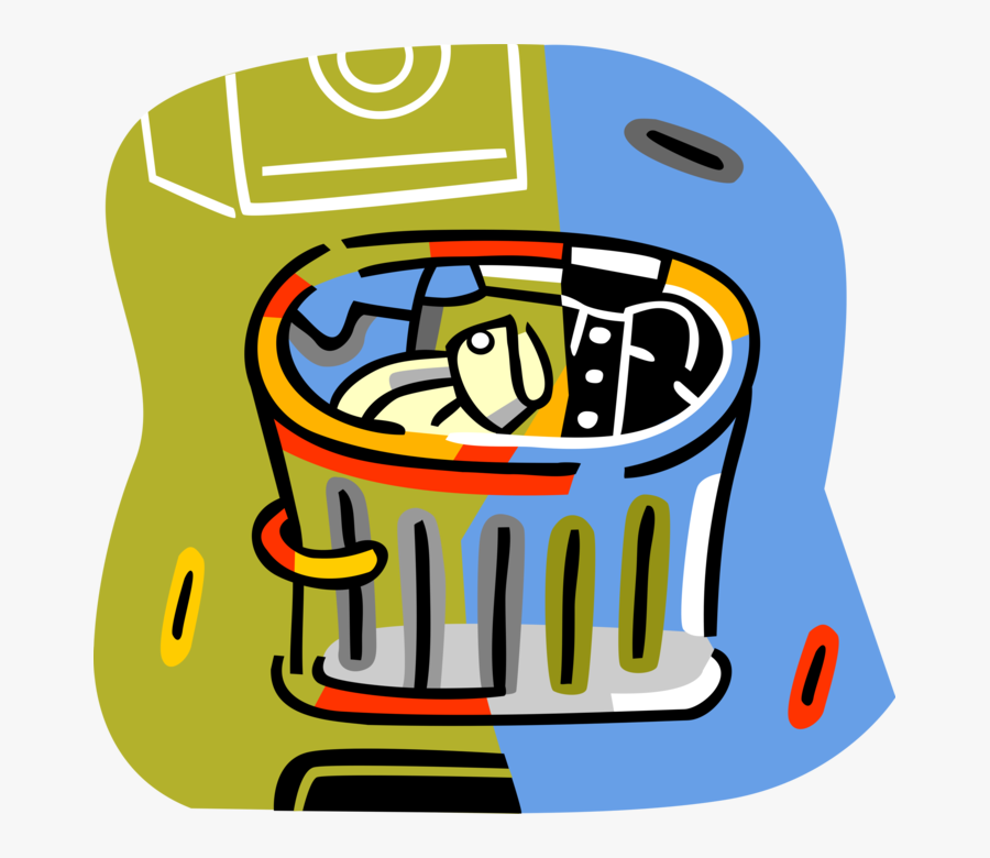 Vector Illustration Of Clothes Basket With Laundry, Transparent Clipart