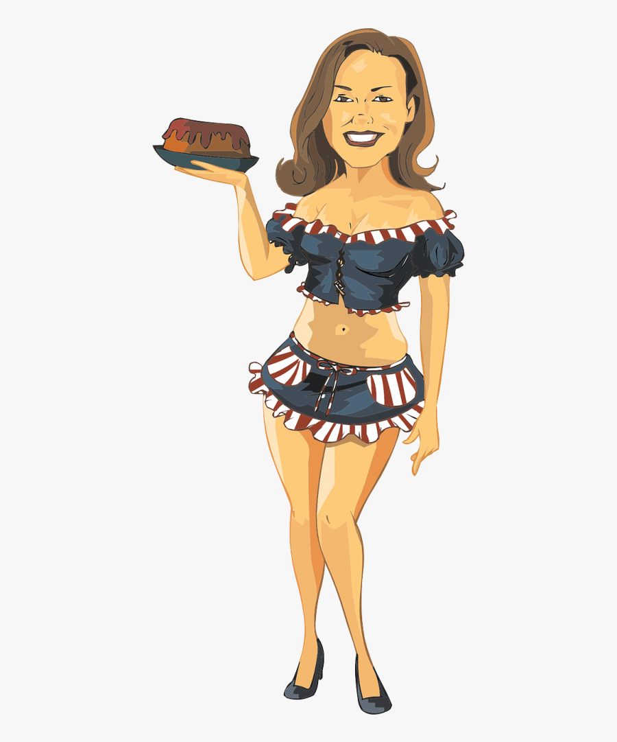 Server Food Woman - Waitress Clip Art, Transparent Clipart