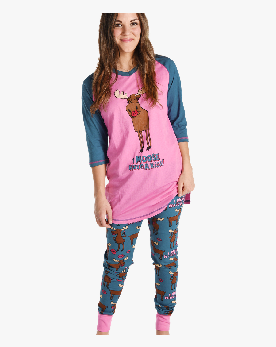 Moose Have A Kiss - Girl, Transparent Clipart