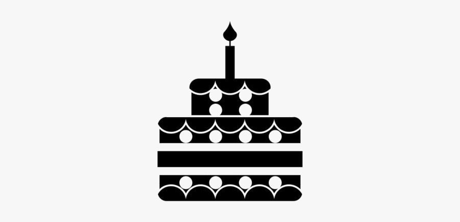 Transparent Two Layer Birthday Cake Clipart Image - Birthday Cake Silhouette Png, Transparent Clipart