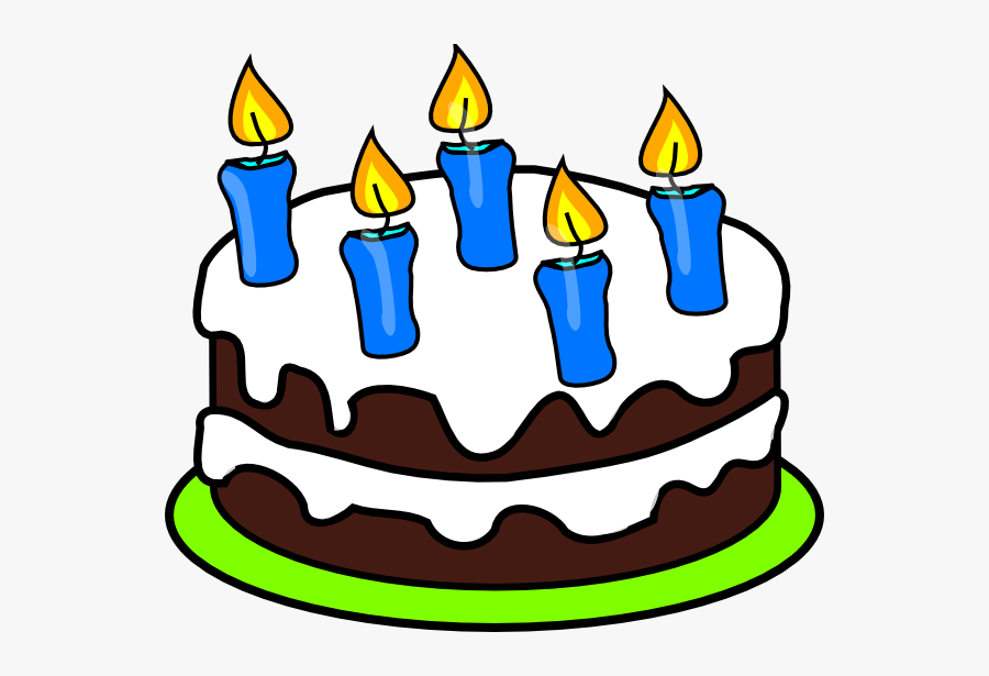 Birthday Cake 5 Candles Clipart, Transparent Clipart