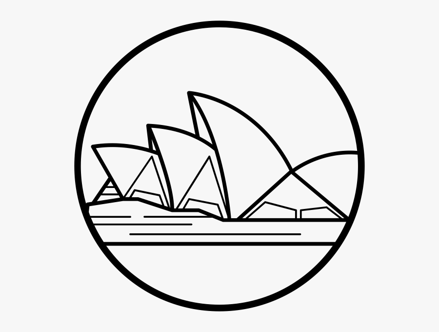 Sydney Icon In Circle, Transparent Clipart