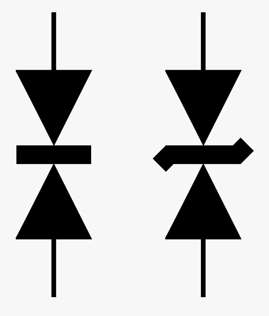 Symbol Of Zener Diode - Transient Voltage Suppressor, Transparent Clipart