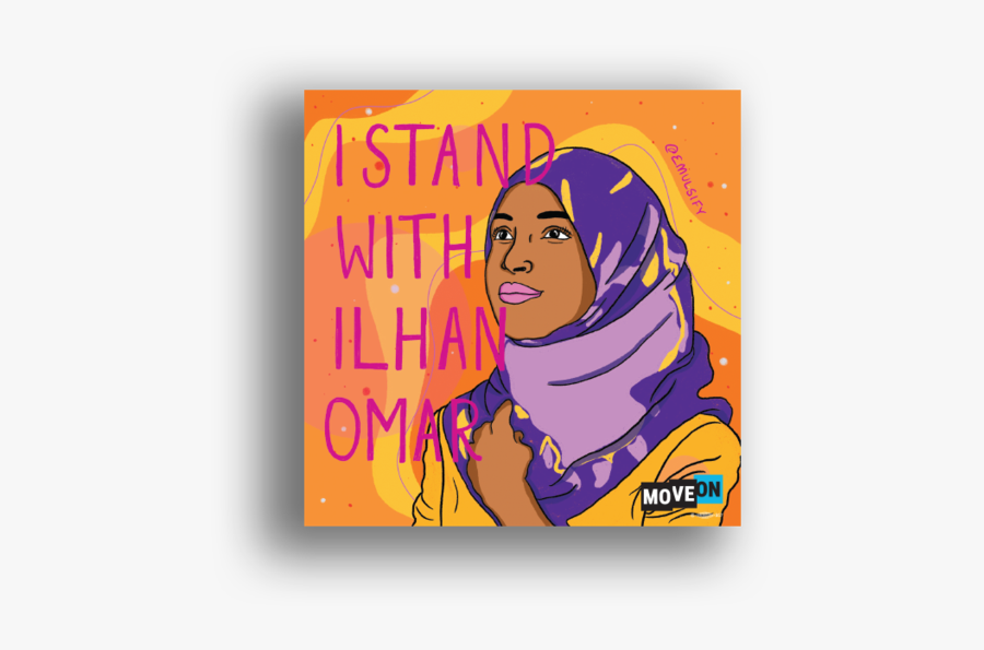 I Stand With Ilhan - Cartoon, Transparent Clipart