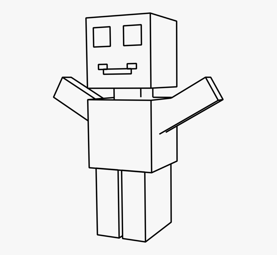 Line Art,square,angle - Square Hand Robot, Transparent Clipart