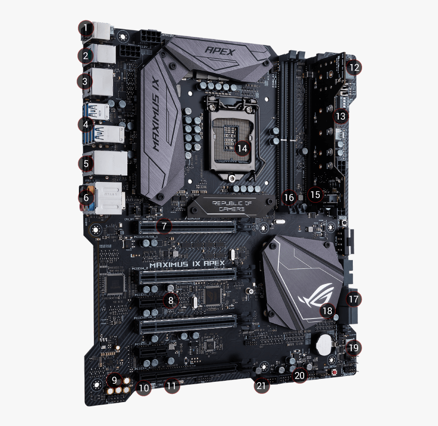 1 Clrcmos Bios Flashback Plus - Asus Rog Maximus Ix Apex Asu, Transparent Clipart