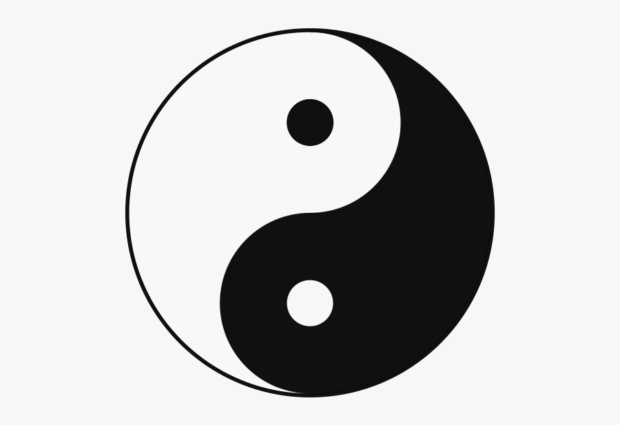 Ying Yang - Silhouette Yin And Yang, Transparent Clipart
