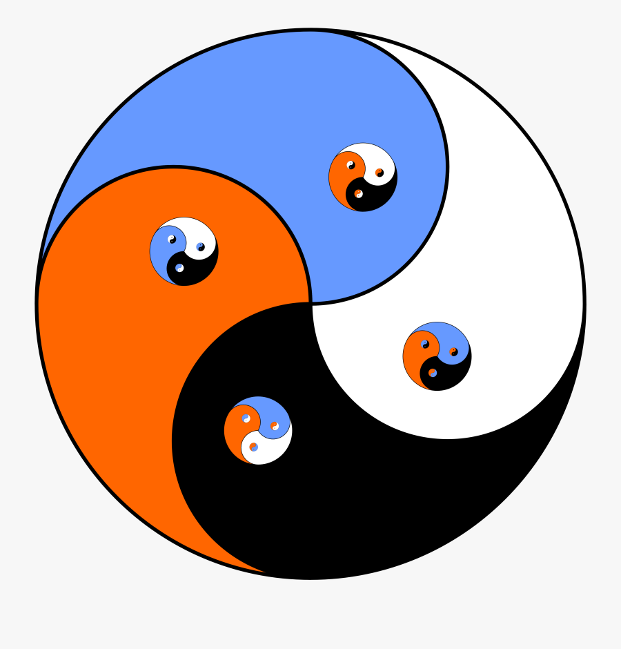 Yin Yang Yong Level - Four Way Yin Yang, Transparent Clipart
