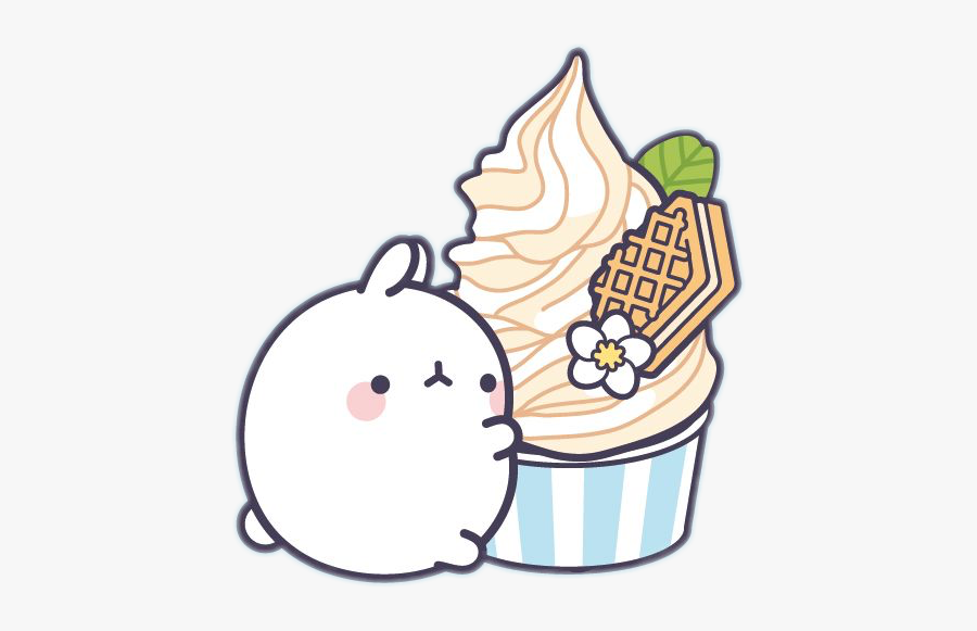 #molang #kawaii #kawai - Cartoon Ice Cream Rabbit, Transparent Clipart