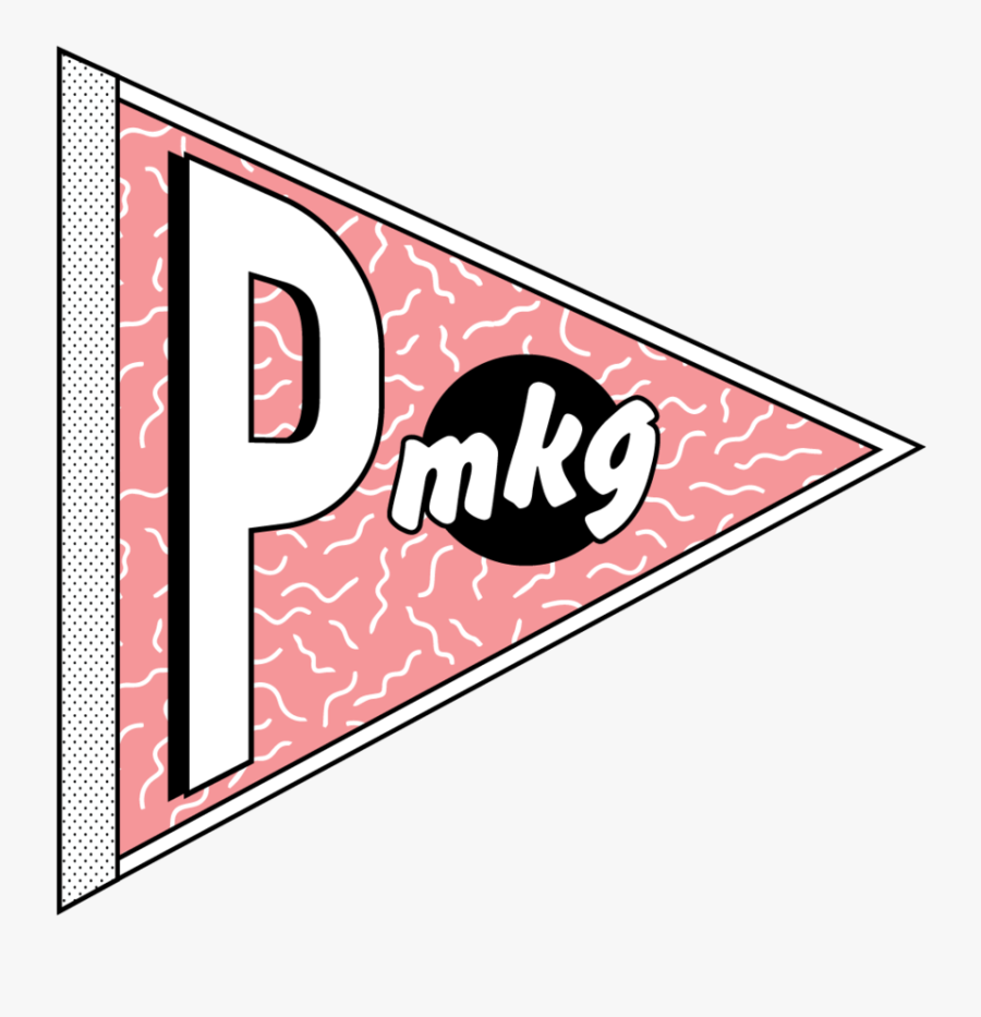 Lil Pennant Tranparent Pink - Graphic Design, Transparent Clipart