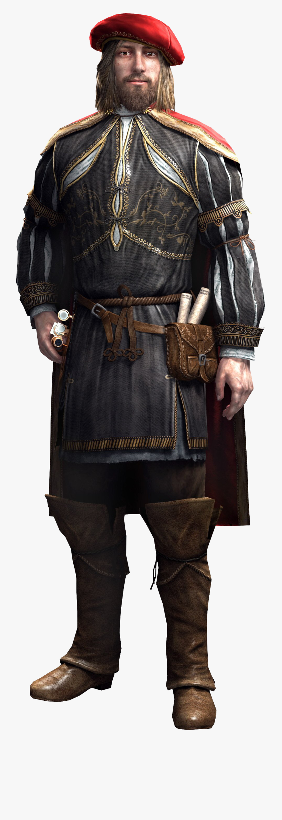 Transparent Leonardo Da Vinci Png - Leonardo Da Vinci Assassin's Creed, Transparent Clipart