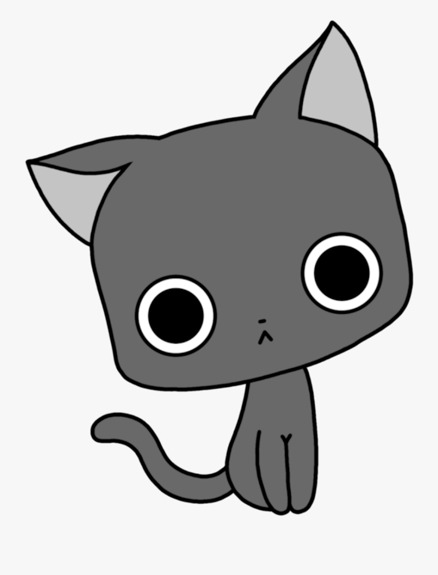 Chibi Black Cat Png, Transparent Clipart