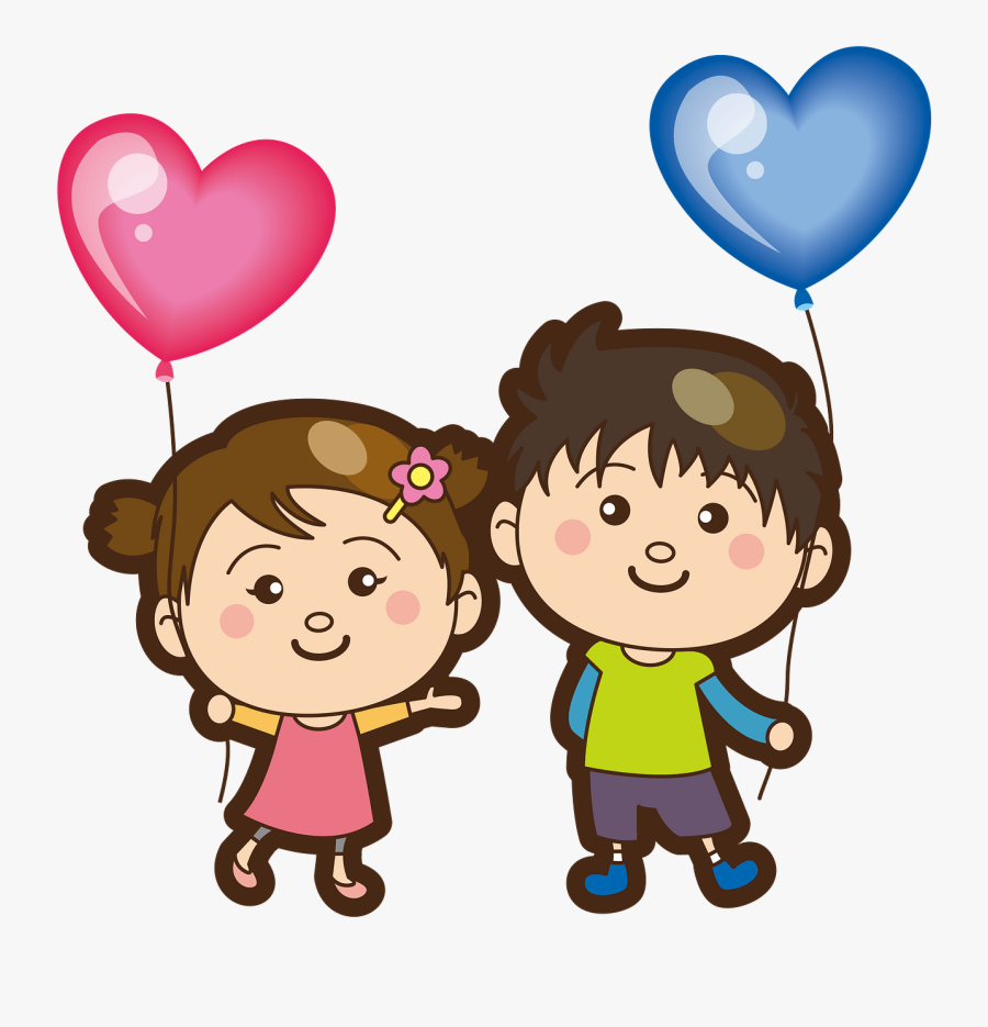 Girl With Heart Clipart, Transparent Clipart