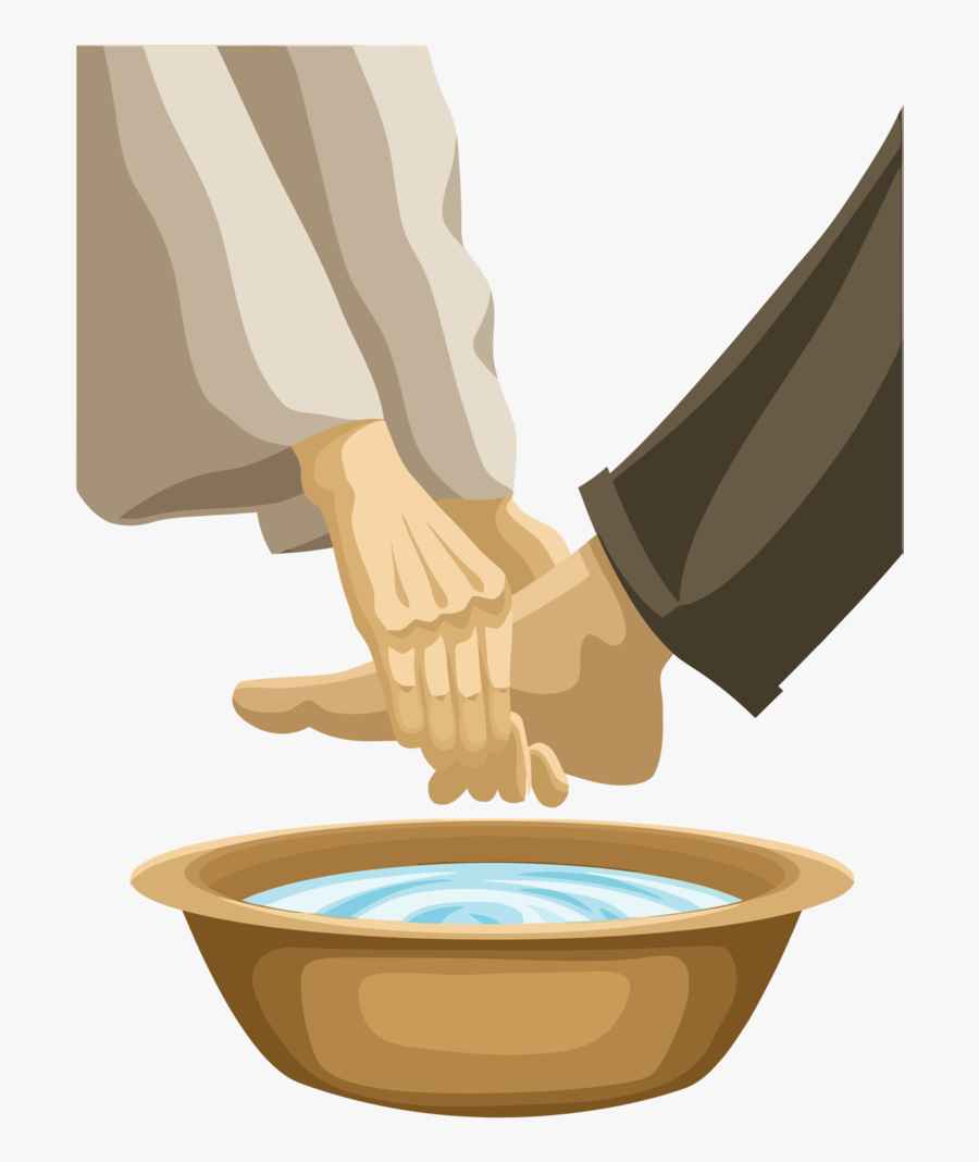 Washing Feet By Minayoussefsaleb - Jesus Washing Feet Vector, Transparent Clipart