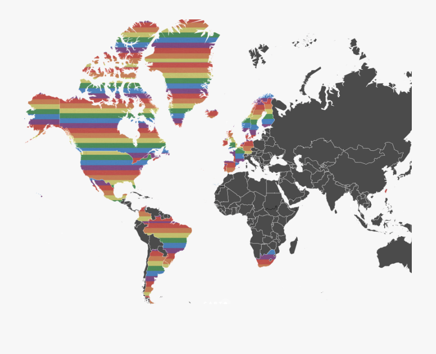 Mapped Countries Where Same - Countries Where Gay Marriage Is Legal 2017, Transparent Clipart