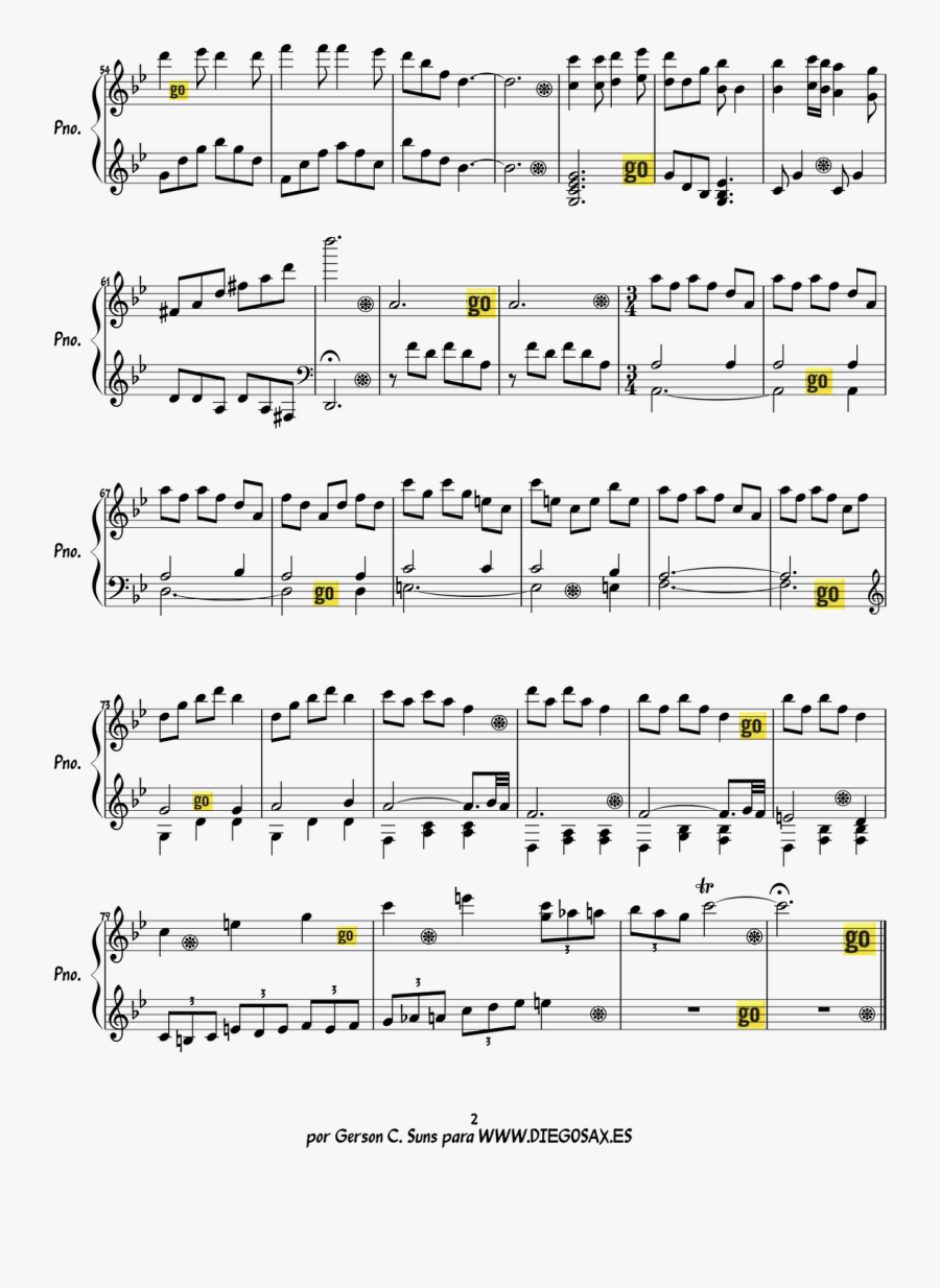 Transparent Music Piano Clipart - El Cadaver De La Novia Partitura, Transparent Clipart