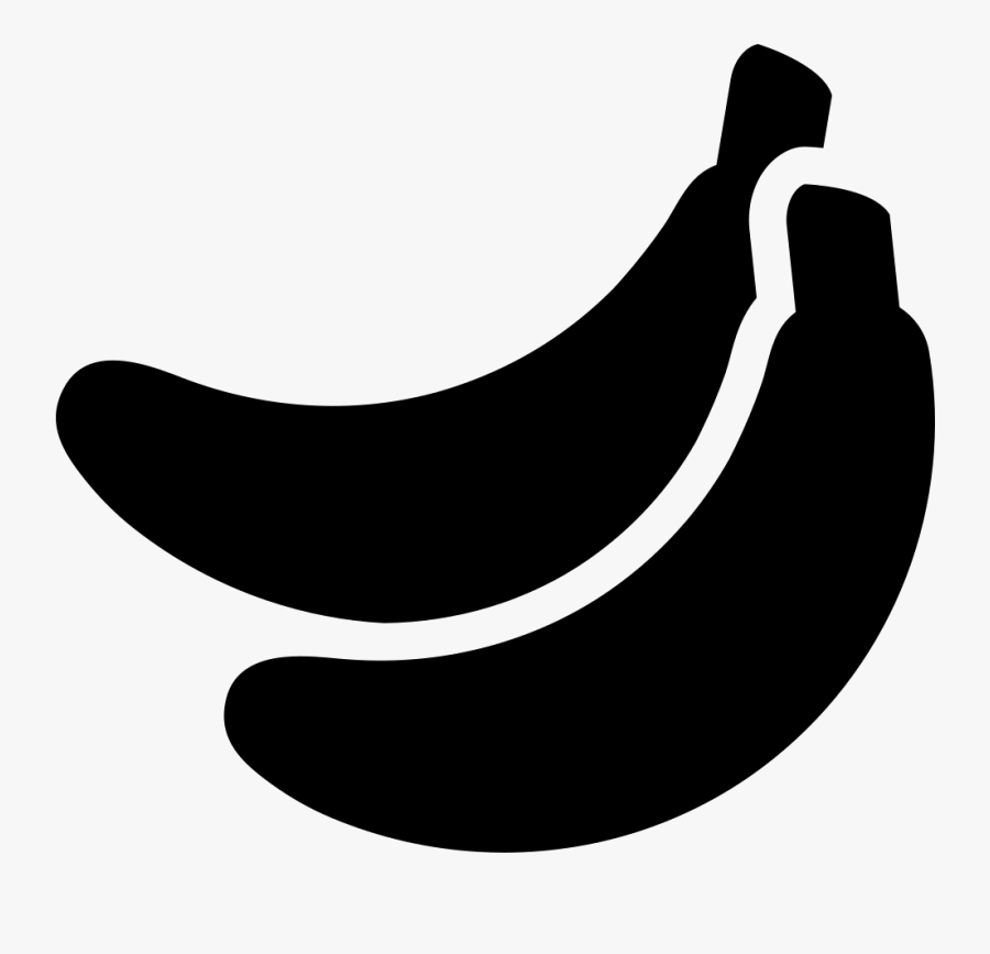 Transparent Banana Clipart Black And White - Pisang Png Icon, Transparent Clipart