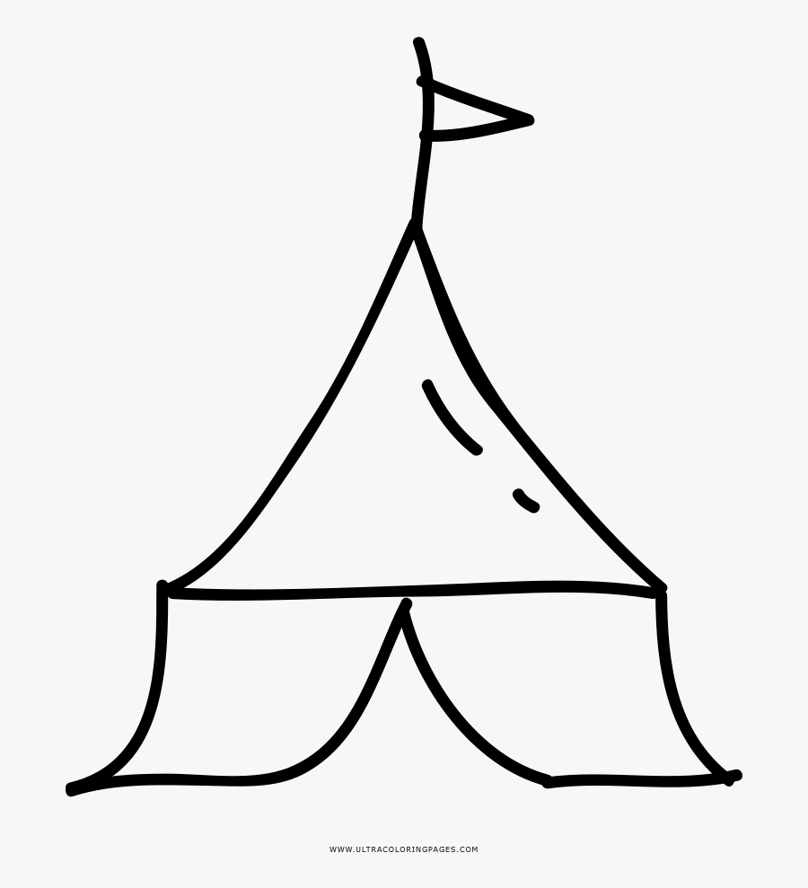 Circus Coloring Page - Line Art, Transparent Clipart