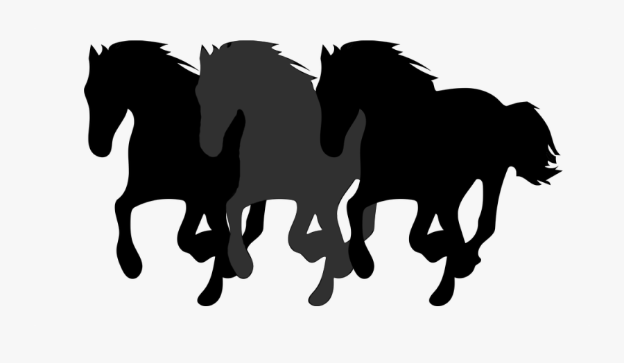 Transparent Running Horse Silhouette Png, Transparent Clipart