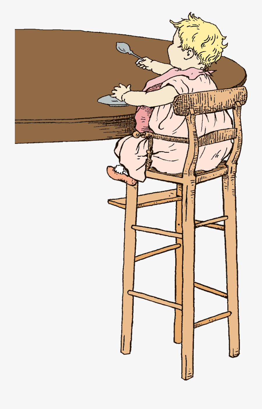 Baby Vintage High Chair Printable - High Chair, Transparent Clipart