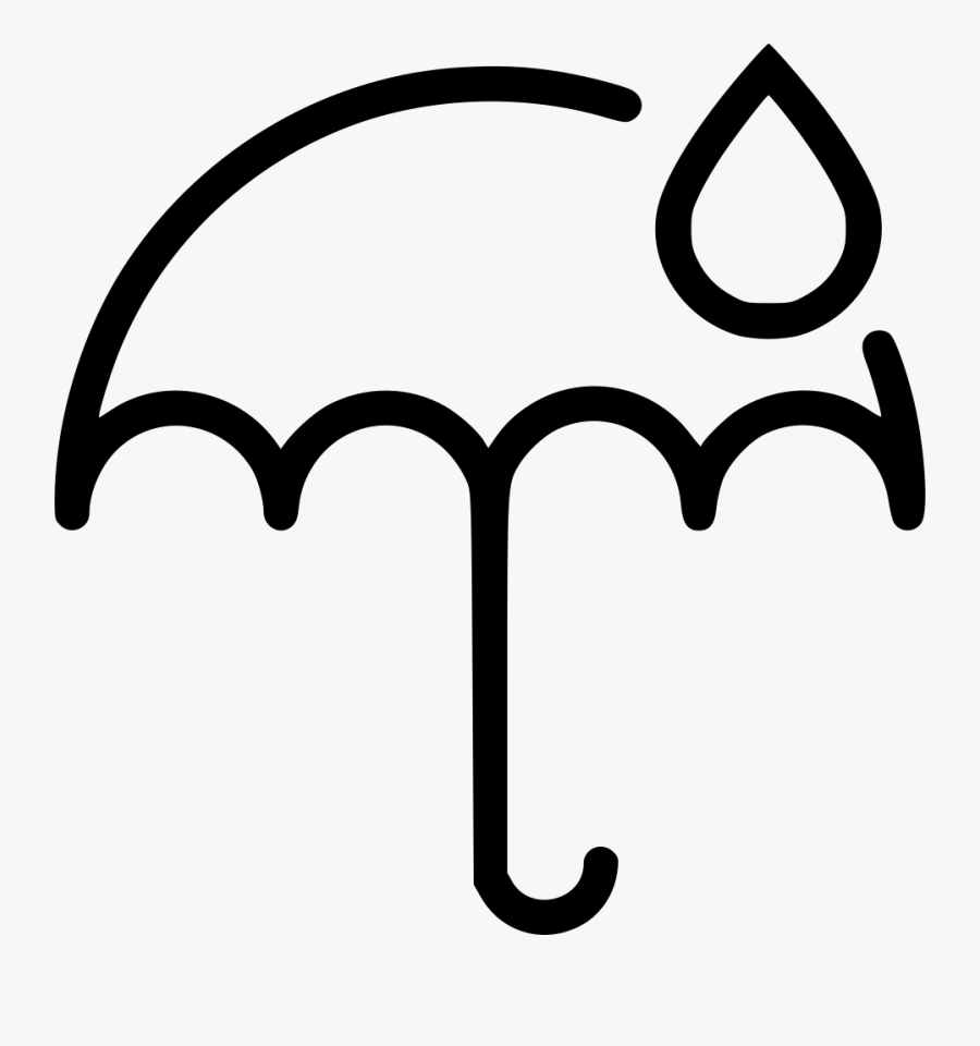 Transparent Droplet Png - Umbrella Icon Outline, Transparent Clipart
