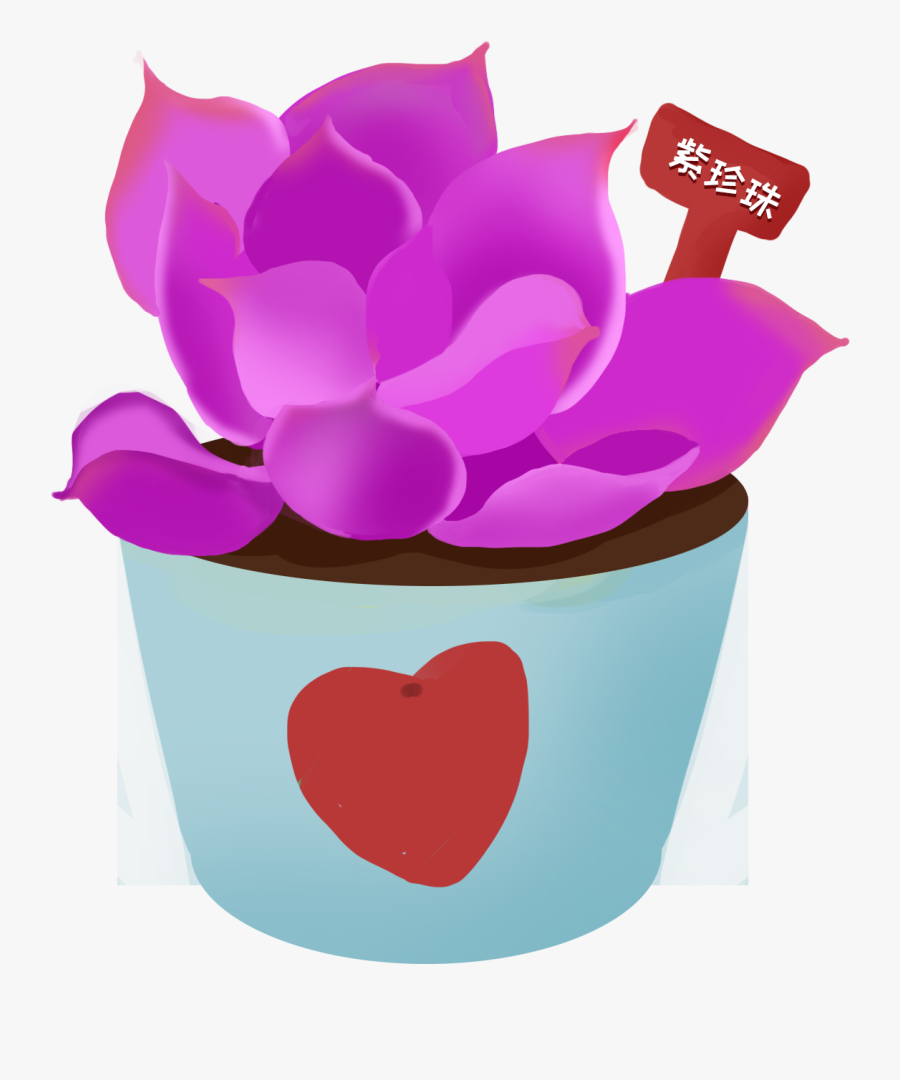 Potted Fleshy Plants Hand Painted Png And Psd - กระถาง ต้นไม้ การ์ตูน Png, Transparent Clipart