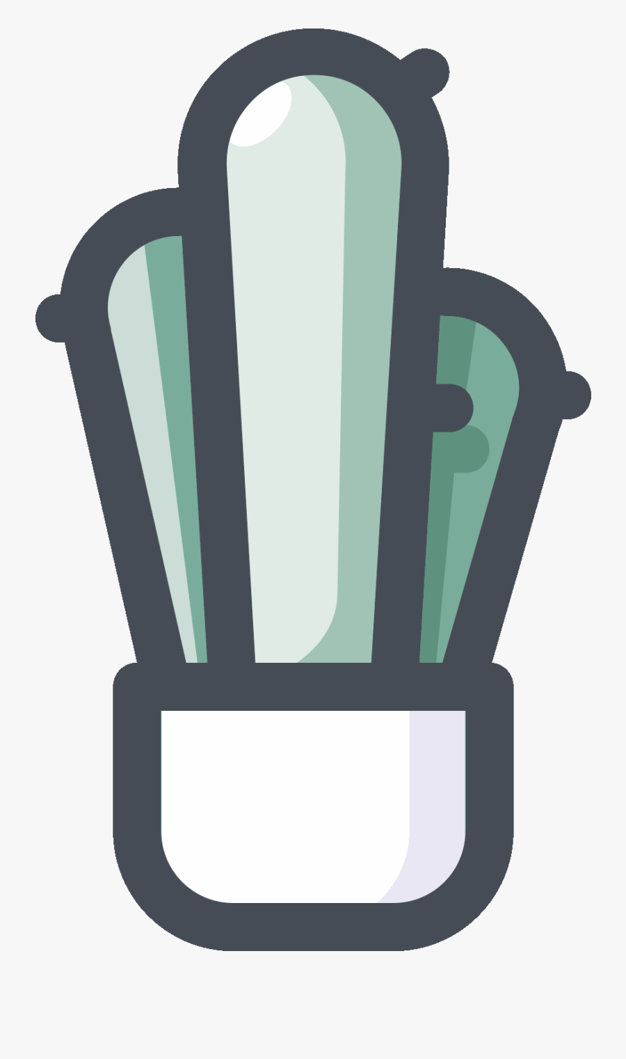 Potted Plant Icon, Transparent Clipart