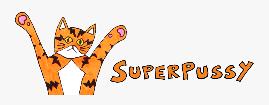 Superpussy The Cat, Transparent Clipart
