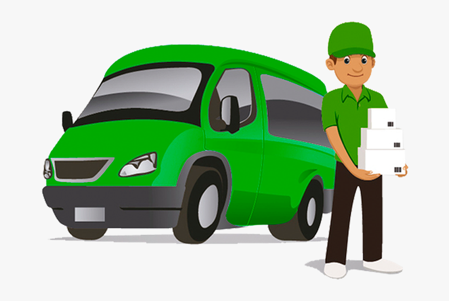 Minivan Clipart Courier Van - Delivery Van Clipart, Transparent Clipart
