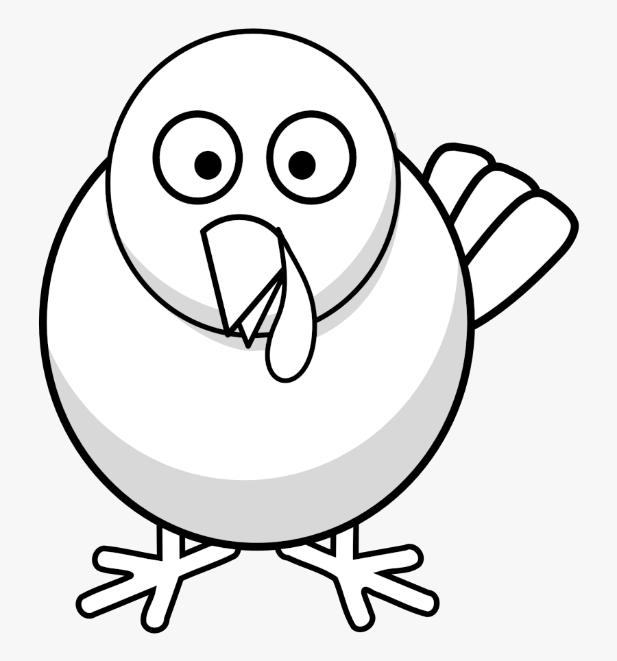 Black And White Turkey Clipart - Turkey Drawing, Transparent Clipart