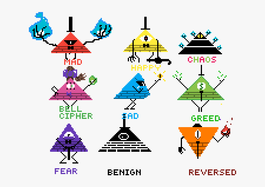 Bit Joe S - Pixel Art Bill Cipher, Transparent Clipart