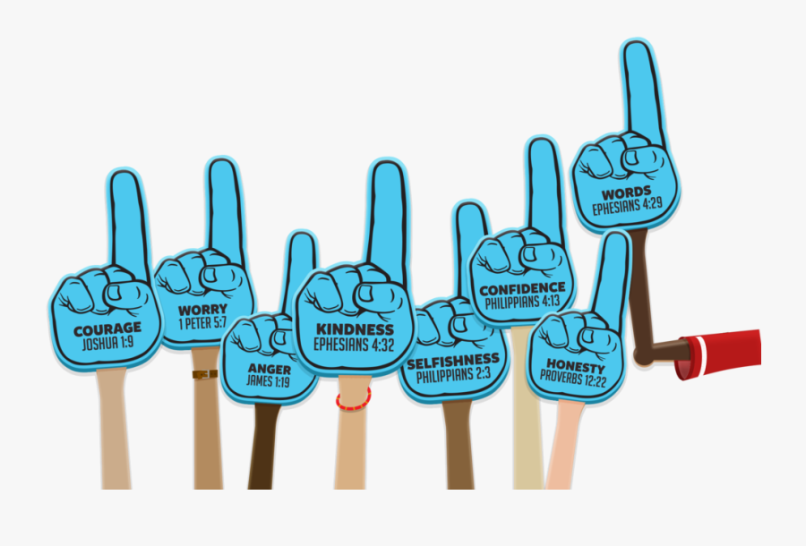 Foamfingers, Transparent Clipart