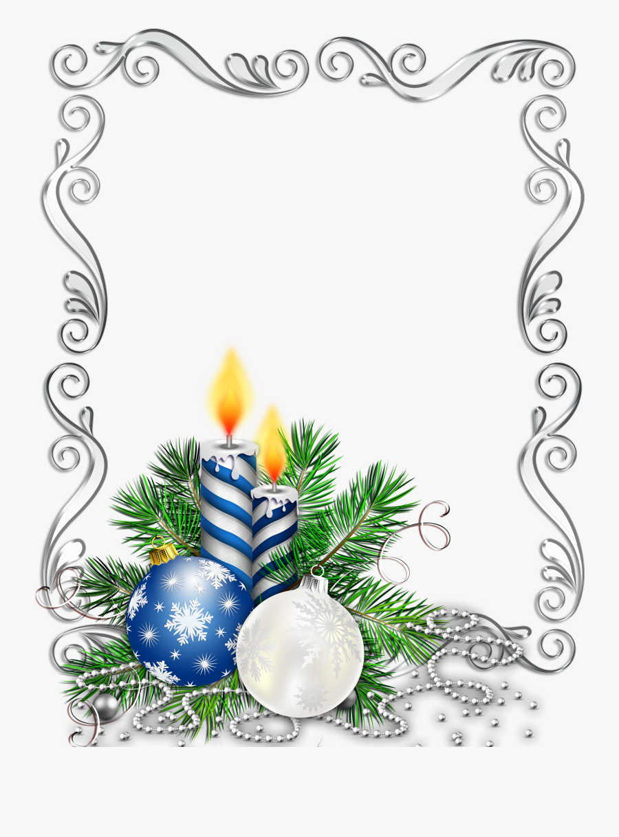 New Year And Christmas Frames - Christmas Border Design Blue, Transparent Clipart