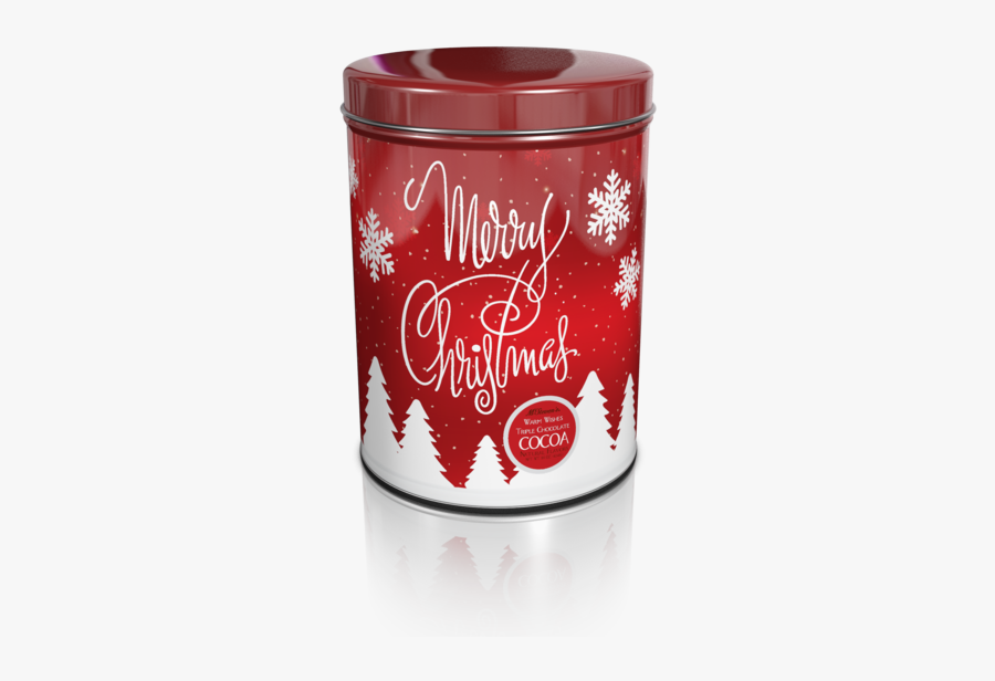 Large Round Tin Drink Cocoa - Calligraphy, Transparent Clipart