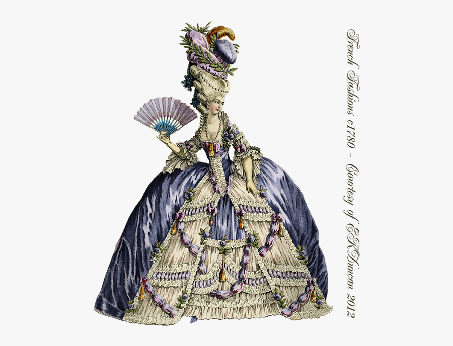 Marie Antoinette 18th Century French Fashion, Transparent Clipart