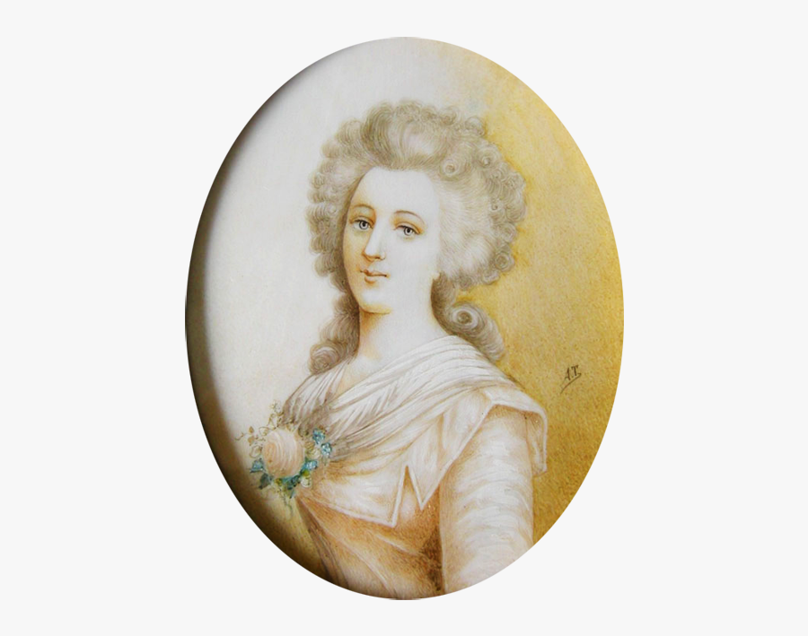 Clip Art Portrait Of Antoinette With - Vintage Clothing, Transparent Clipart