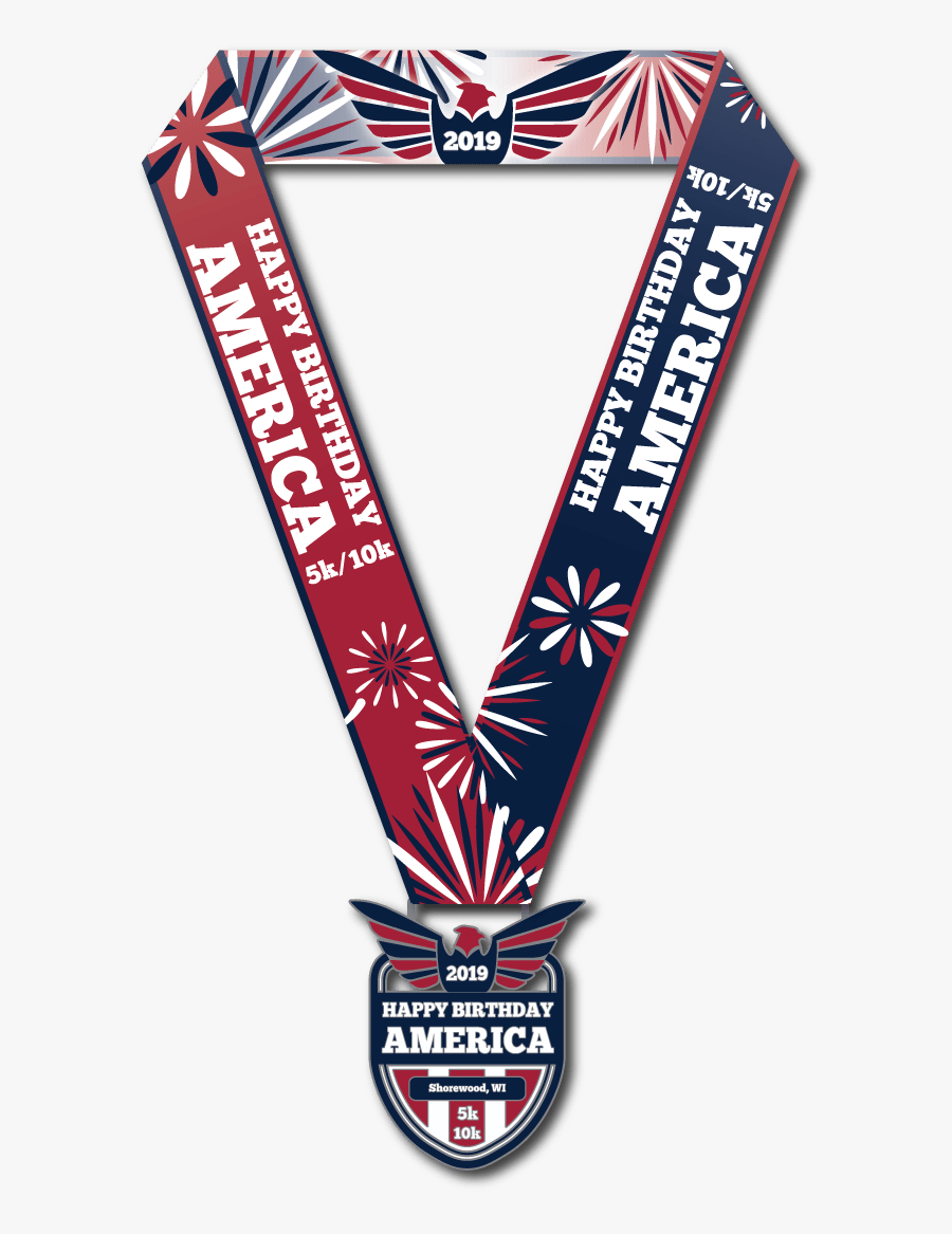 Happy Birthday America 5k, Transparent Clipart