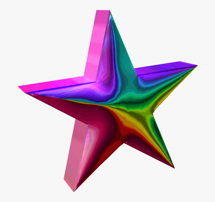 3d Rainbow Star Clipart , Png Download, Transparent Clipart