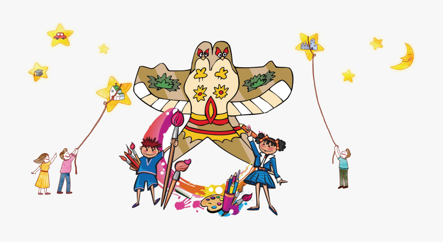 Transparent Kites Clipart - Background Drawing For Kid, Transparent Clipart