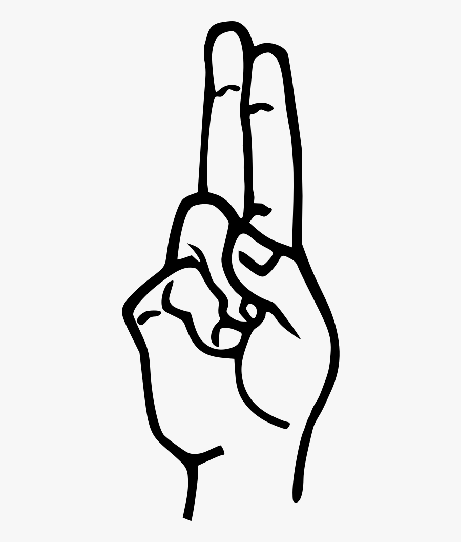 Sign Language U, Transparent Clipart