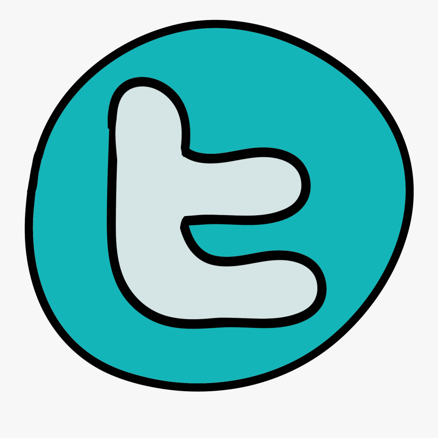 Twitter Logo Doodle, Transparent Clipart
