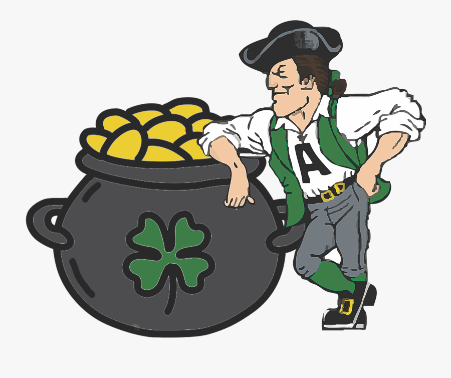 Leprechaun Clipart March Theme - St Patrick's Day Outline, Transparent Clipart