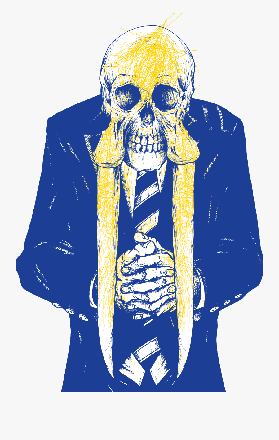 White - Silver - Graphic - Art - Alex Pardee Suit Clipart - Alex Pardee Art, Transparent Clipart