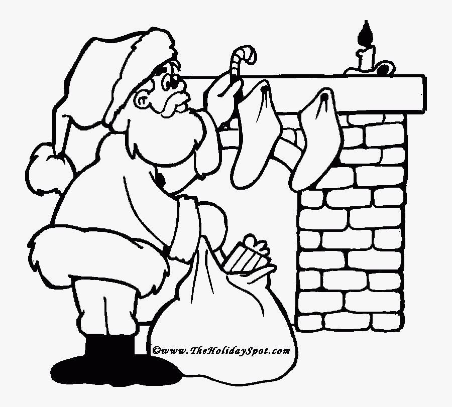Christmas Coloring Pages Big With Learning Years Present - Xmas Pictures To Colour, Transparent Clipart