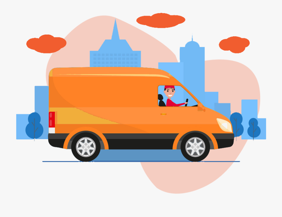 Transparent Delivery Van Clipart Png - Delivery Van Cartoon, Transparent Clipart
