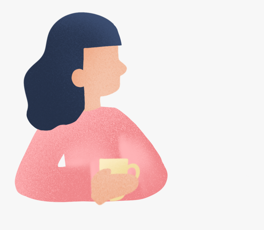 Take Cup Red Face Woman Png And Psd - Illustration, Transparent Clipart