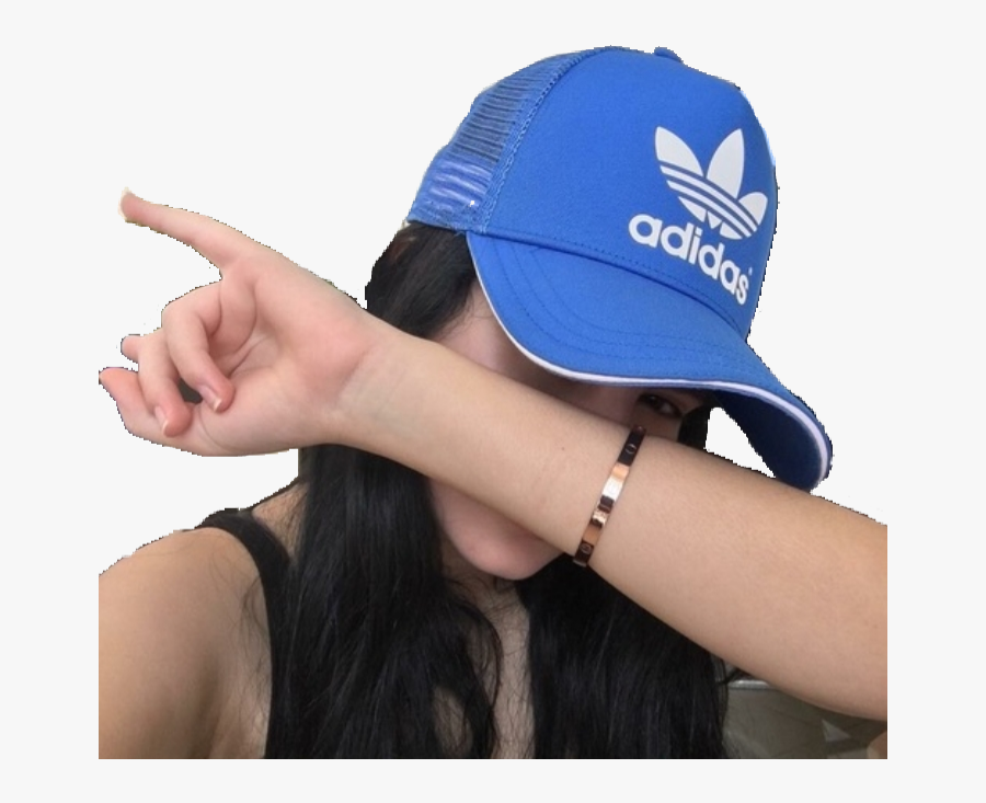 #girl #tumblr #tumblrgirl #blue #cap #adidas #dab #carefree - Adidas, Transparent Clipart