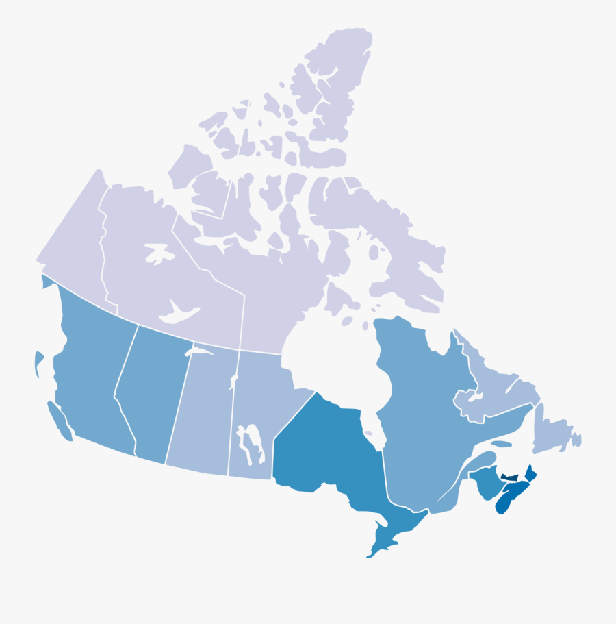 Map Of Canada Black, Transparent Clipart