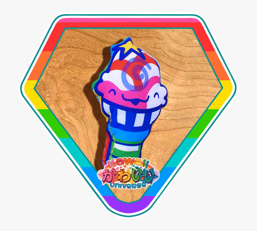 Kawaii Universe Cute Doodle Rockstar Ice Cream Pillow, Transparent Clipart